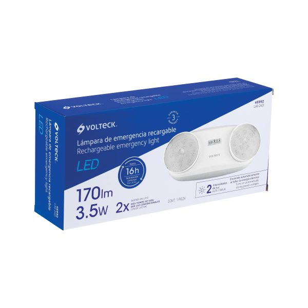 46992 - Lámpara de emergencia de 24 Leds 170 lm dirigible recargable