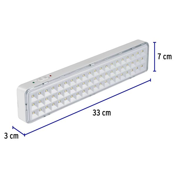 43008 - Lámpara de emergencia de 60 Leds 300 lm recargable, Volteck