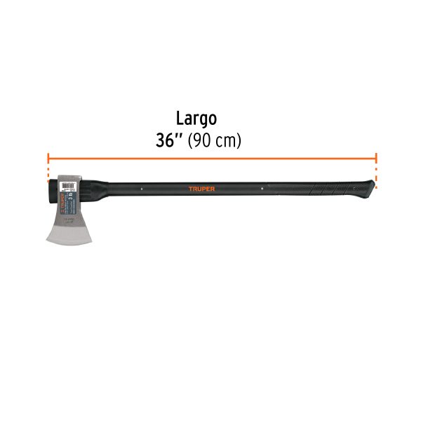 14978 - Hacha labor entera 3 lb, mango de fibra de vidrio 36',TRUPER