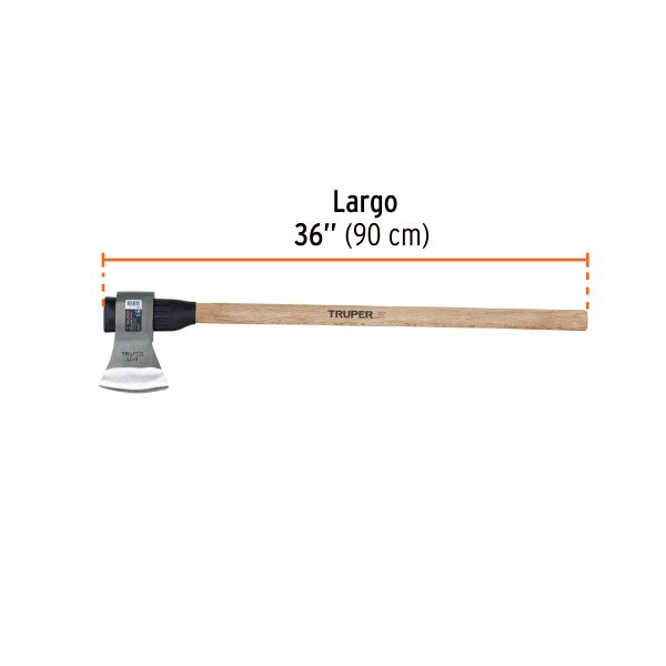 102969 - Hacha labor entera 3 lb, mango de madera 36', TRUPER