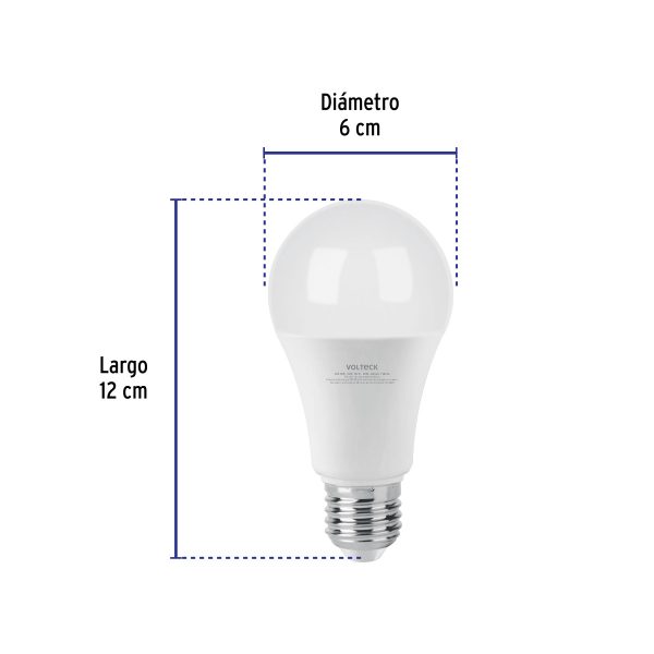 46593 - Lámpara LED A19 14 W (equiv. 100 W) luz cálida, caja Volteck