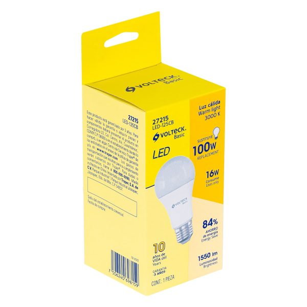 27215 - Lámpara LED A22 16 W (equiv. 100 W), luz cálida, caja, Basic