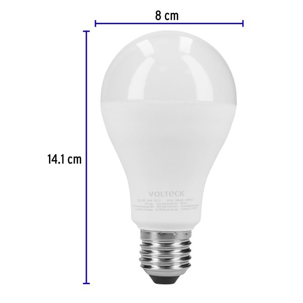 48129 - Pack de 4 lámparas LED A19 18 W (equiv. 125 W), luz de día