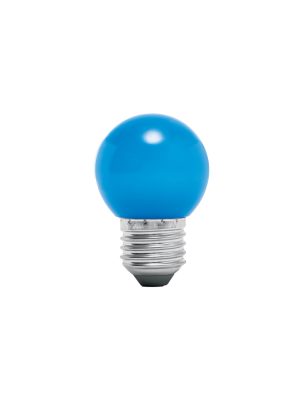 LED-1AZ.jpg 46026 - Lámpara LED tipo bulbo G45 1 W color azul, caja, Volteck