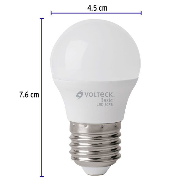 28003 - Pack de 4 lámparas LED G45 3 W (equiv. 25 W), luz de día