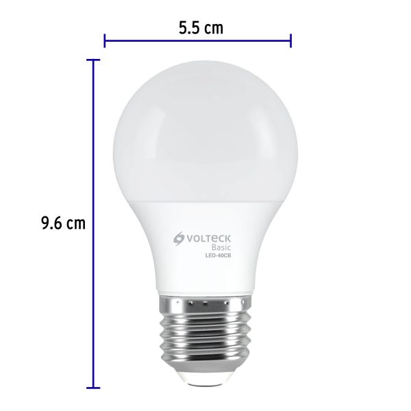 28060 - Lámpara LED A19 6 W (equiv. 40 W), luz cálida, caja, Basic