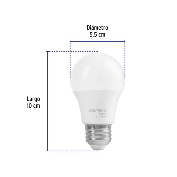 28059 - Lámpara LED A19 6 W (equiv. 40 W), luz de día, caja, Basic