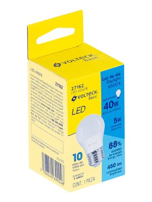 27162 - Lámpara LED G45 5 W (equiv. 40 W), luz de día, caja, Basic