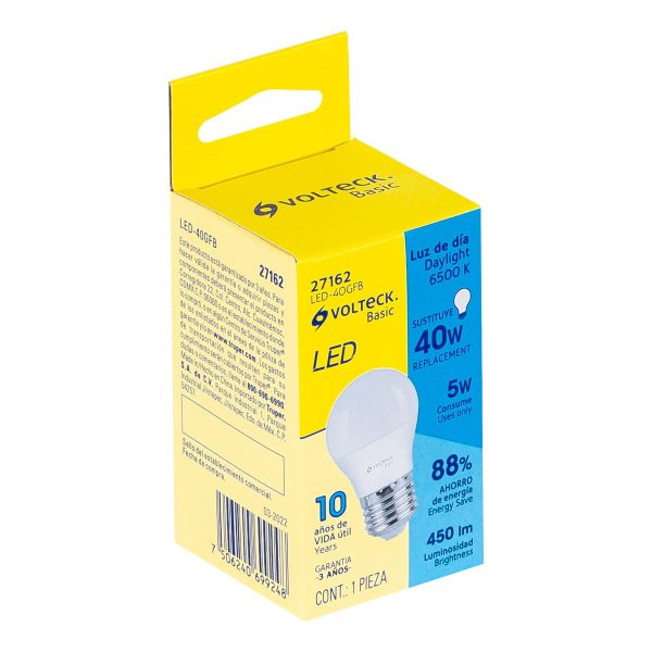 27162 - Lámpara LED G45 5 W (equiv. 40 W), luz de día, caja, Basic