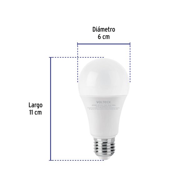 47547 - Lámpara LED A19 9 W (equiv. 60 W), luz cálida, caja, Volteck