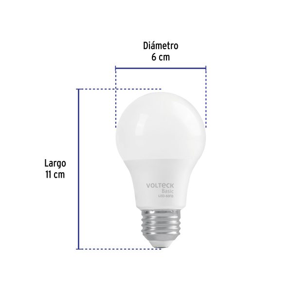 28061 - Lámpara LED A19 8 W (equiv. 60 W), luz de día, caja, Basic