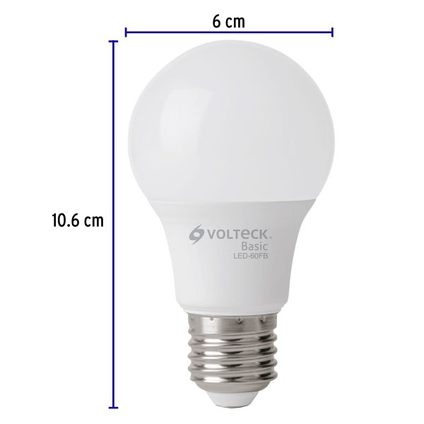 28005 - Pack de 4 lámparas LED A19 8 W (equiv. 60 W), luz de día