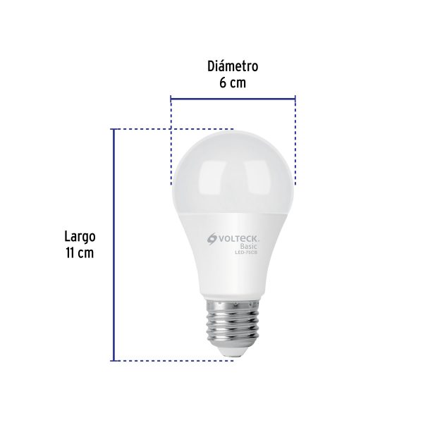 28064 - Lámpara LED A19 10 W (equiv. 75 W), luz cálida, caja, Basic