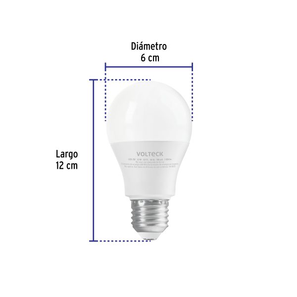 46860 - Lámpara LED A19 12 W (equiv. 75W) luz de día blíster Volteck
