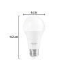 46990 - Lámpara LED tipo bulbo A19 10 W con sensor de luz, Volteck