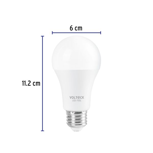 46990 - Lámpara LED tipo bulbo A19 10 W con sensor de luz, Volteck