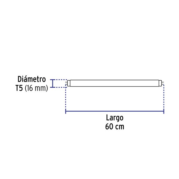 29921 - Tubo de LED T5 8 W base G5 pantalla de vidrio, BASIC