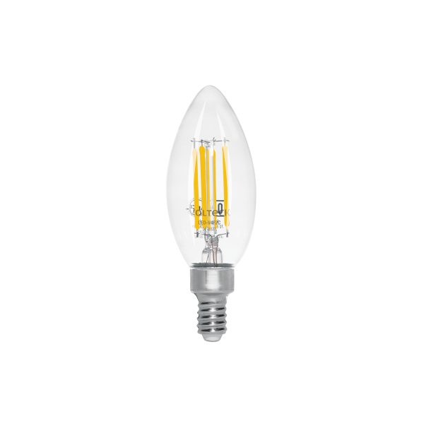 48253 - Lámpara LED tipo vela 4 W con filamento base E12 luz cálida
