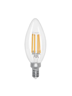 LED-V4F4C.jpg 48254 - Lámpara LED tipo vela 4 W con filamento base E14 luz cálida
