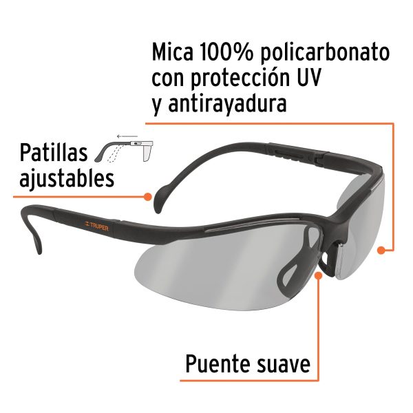 10824 - Lentes de seguridad interior-exterior, Truper Vision