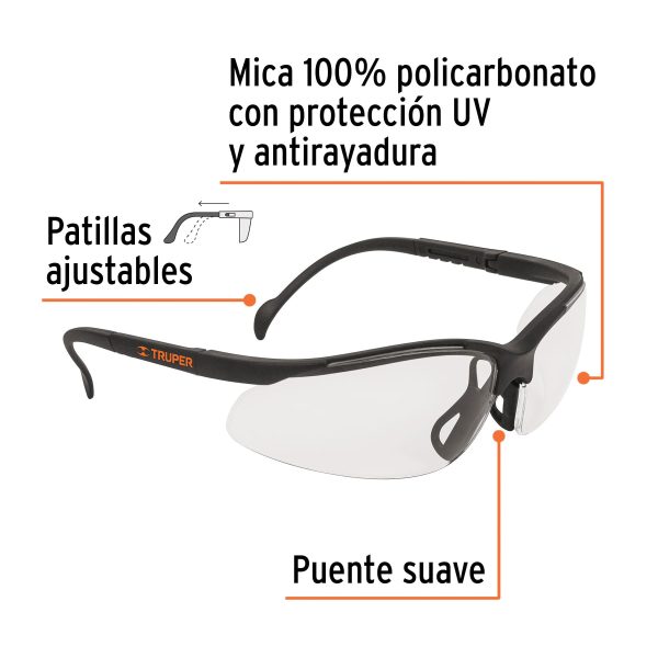 101932 - Lentes de seguridad transparentes con antiempaño, Vision
