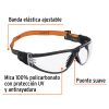 15304 - Lentes de seguridad, transparente con banda elástica, Active