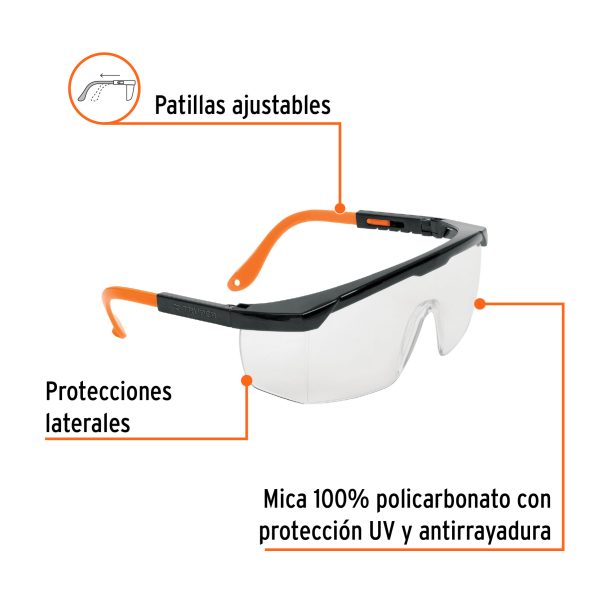 14284 - Lentes de seguridad ajustables transparentes, Truper Classic