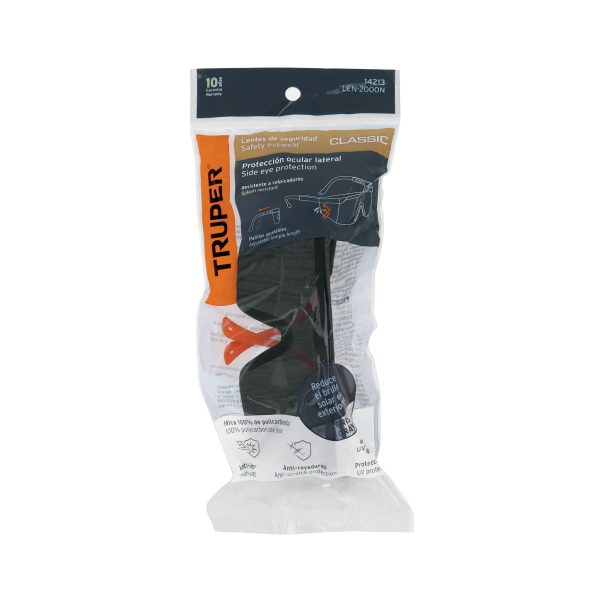 14213 - Lentes de seguridad ajustables grises, Truper Classic