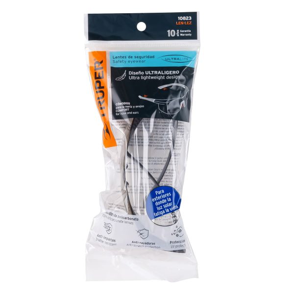 10823 - Lentes de seguridad espejo azul, Truper Ultralite