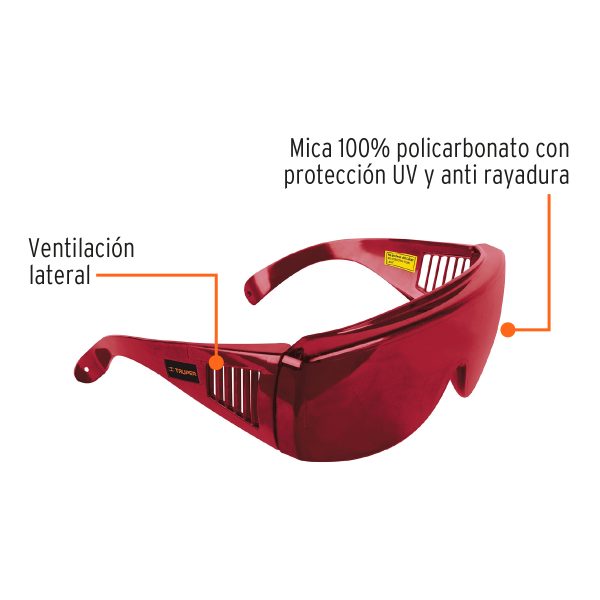 10757 - Lentes de seguridad para láser rojo, Truper