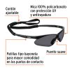 15172 - Lentes seguridad grises antiempaño c/cordón ajustable, Sport