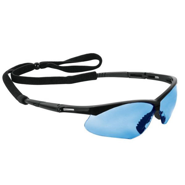15176 - Lentes seguridad azul antiempaño c/cordón ajustable, Sport