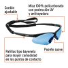 15176 - Lentes seguridad azul antiempaño c/cordón ajustable, Sport