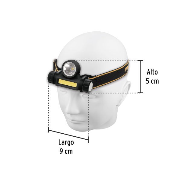 28256 - Linterna de minero LED 180 lm, con imán, recargable, PRETUL