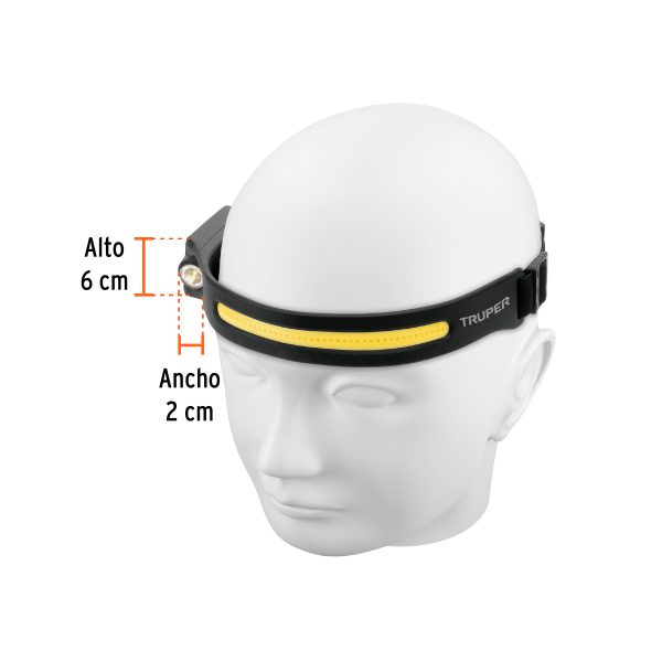 103117 - Linterna de minero LED 350 lm con sensor, recargable, TRUPER