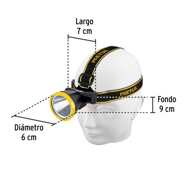 29089 - Linterna de minero LED 160 lm recargable, PRETUL