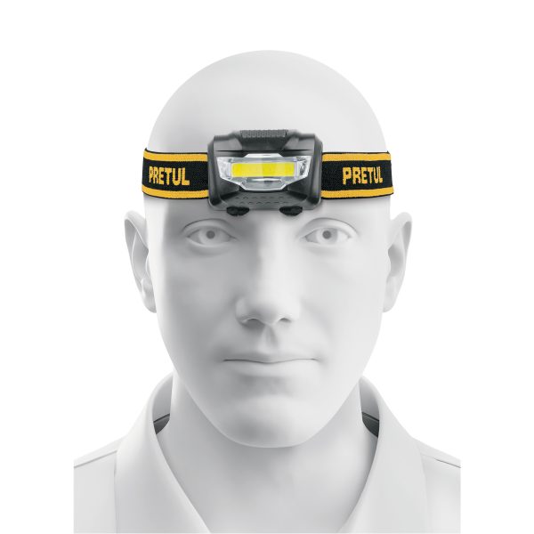 27083 - Linterna de minero LED 100 lm de 3 pilas AAA, PRETUL