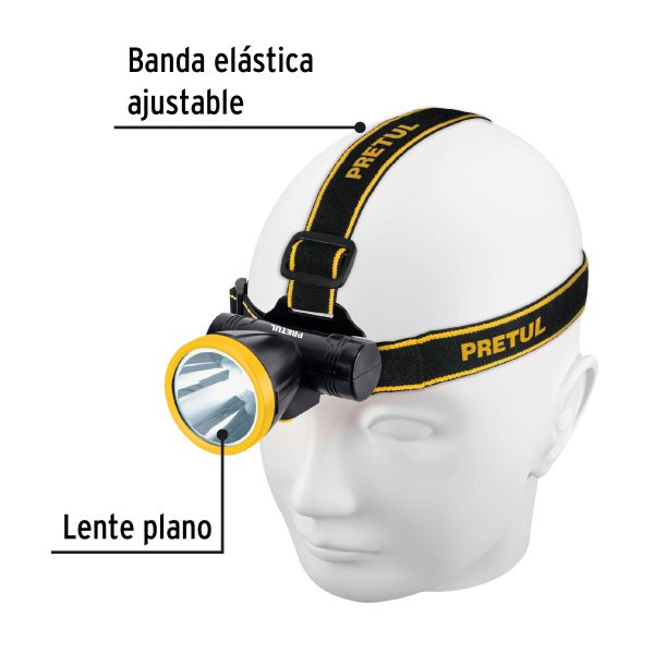 29088 - Linterna de minero LED 95 lm, recargable, PRETUL