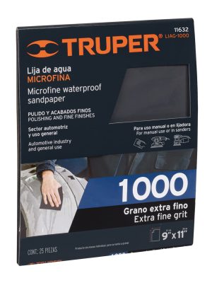 LIAG-1000.jpg 11632 - Lija de agua grano 1000 microfina carburo de silicio, Truper