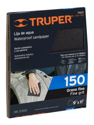 LIAG-150.jpg 11621 - Lija de agua grano 150 de carburo de silicio, Truper