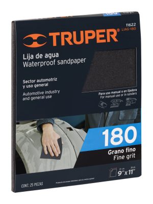 LIAG-180.jpg 11622 - Lija de agua grano 180 de carburo de silicio, Truper
