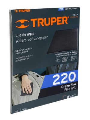 LIAG-220.jpg 11623 - Lija de agua grano 220 de carburo de silicio, Truper