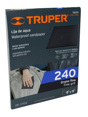LIAG-240.jpg 11624 - Lija de agua grano 240 de carburo de silicio, Truper