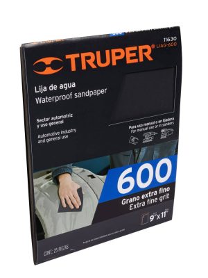 LIAG-600.jpg 11630 - Lija de agua grano 600 de carburo de silicio, Truper