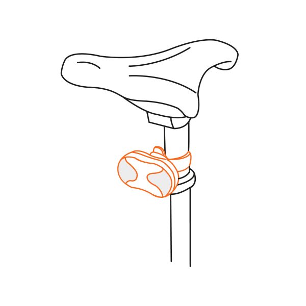 16797 - Linterna trasera para bicicleta 9 LEDs con 2 pilas AAA