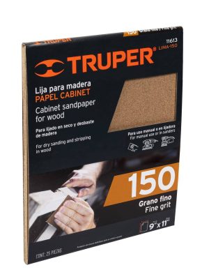 LIMA-150.jpg 11613 - Lija para madera papel cabinet, grano 150, Truper