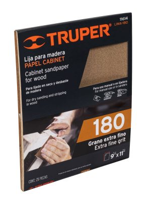 LIMA-180.jpg 11614 - Lija para madera papel cabinet, grano 180, Truper