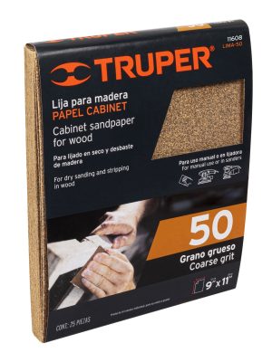 LIMA-50.jpg 11608 - Lija para madera papel cabinet, grano 50, Truper