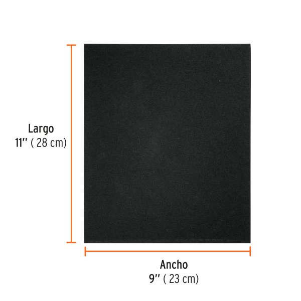 11603 - Lija de esmeril negra grano 120 de óxido de aluminio, Truper
