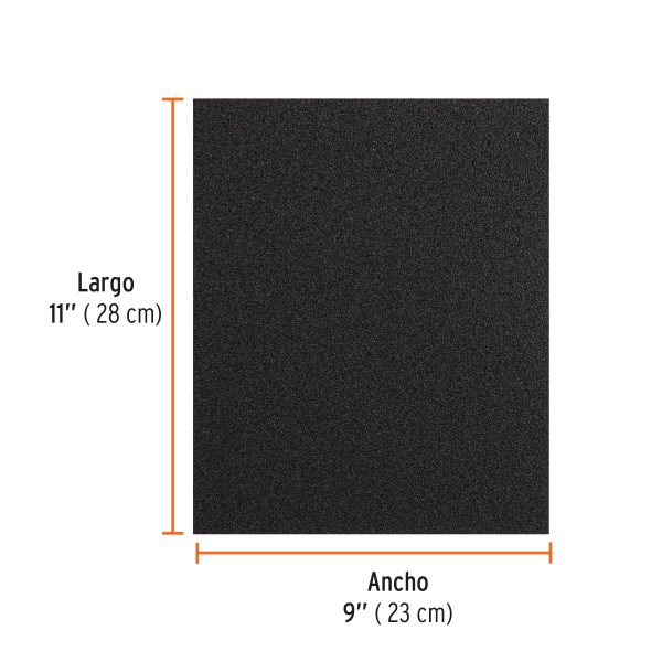 11602 - Lija de esmeril negra grano 80 de óxido de aluminio, Truper